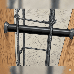 Tubo 3/4 utilizado no fechamento de formas de concreto